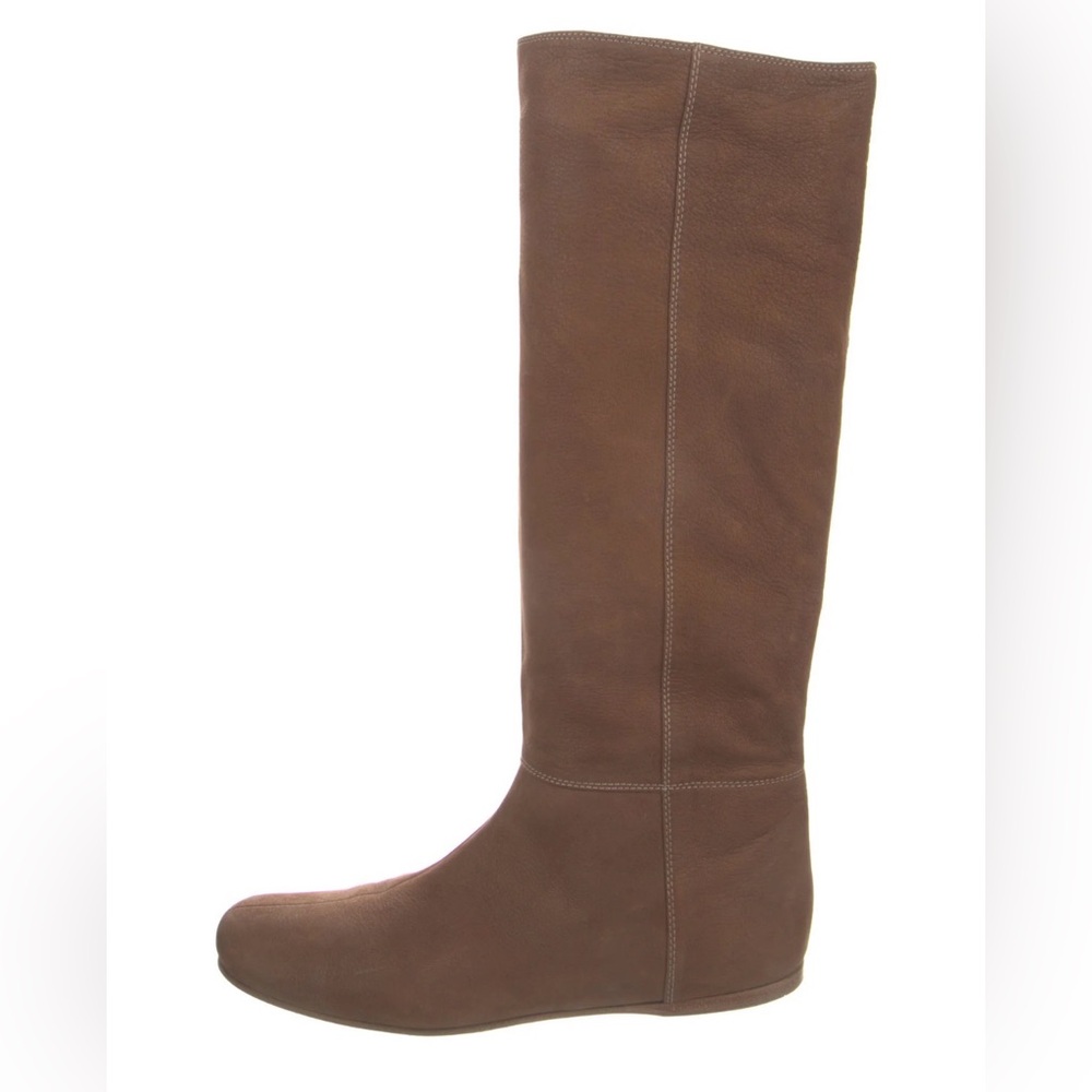 Y2k Prada Brown Leather Riding Boots size 6.5 37